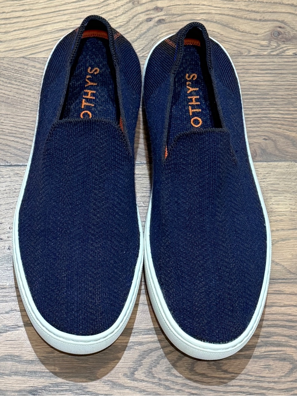 Rothy’s Navy Knit Slip On Sneakers Women’s 9.5 Blue Casual Comfort Shoes